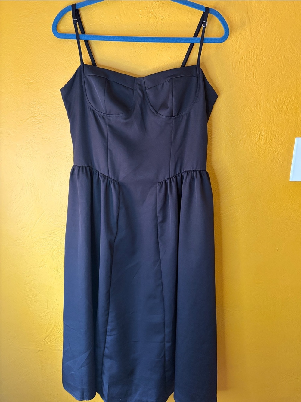 Women’s Black A-Line Spaghetti Strap Dress Size Large NWOT